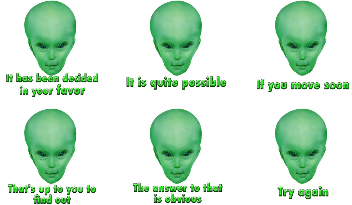 Ask An Alien Sticker Pack for iMessage