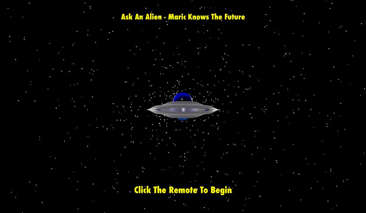 Ask An Alien App Intro Screen